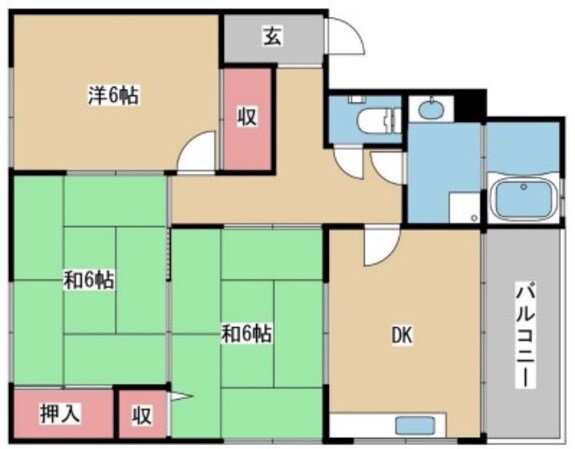 北鈴蘭台駅 徒歩14分 5階の物件間取画像